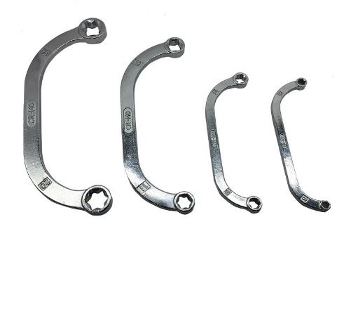 Gredzena atslēgu komplekts | pusmēness formas C | E6 | E8 | E10 | E12 | E14 | E18 | E20 | E24 | 4 gab. (CT4257) - Image 5
