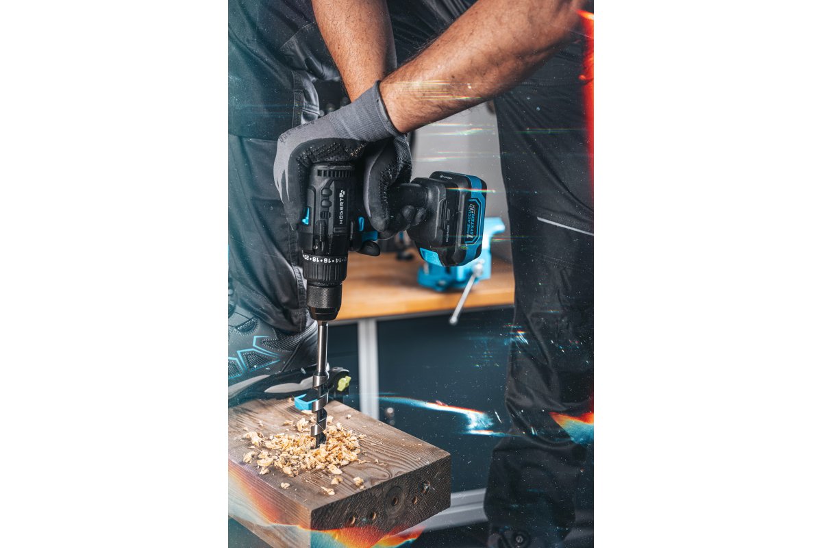 Bezvadu urbjmašīna-skrūvgriezis, 18V, 50 Nm, Auto-Lock, HT2E220-0DD, HOGERT