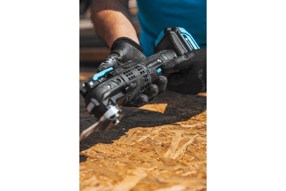 Bezvadu daudzfunkcionālais instruments 18V, metāla pārnesumkārba, LED apgaismojums, HT2E230-0MT, HOGERT - Image 6