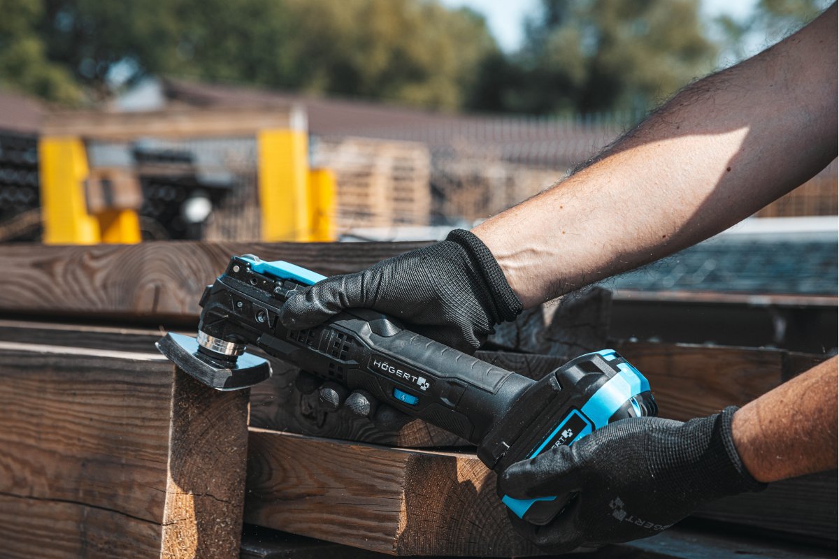 Bezvadu daudzfunkcionālais instruments 18V, metāla pārnesumkārba, LED apgaismojums, HT2E230-0MT, HOGERT - Image 4