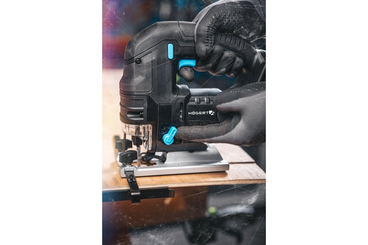 Bezvadu bezsuku figūrzāģis, 18V, 4-pakāpju asmens svārstības, HT2E233-0JS, HOGERT - Image 10