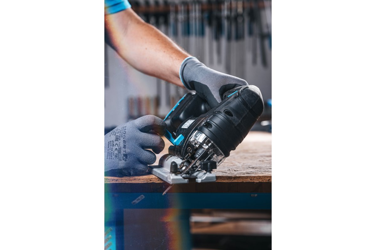 Bezvadu bezsuku figūrzāģis, 18V, 4-pakāpju asmens svārstības, HT2E233-0JS, HOGERT - Image 9