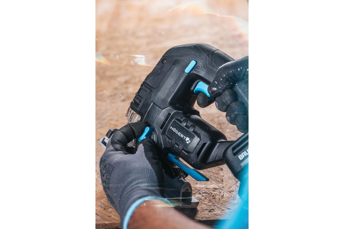 Bezvadu bezsuku figūrzāģis, 18V, 4-pakāpju asmens svārstības, HT2E233-0JS, HOGERT - Image 8