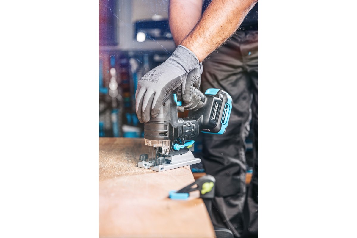 Bezvadu bezsuku figūrzāģis, 18V, 4-pakāpju asmens svārstības, HT2E233-0JS, HOGERT - Image 2