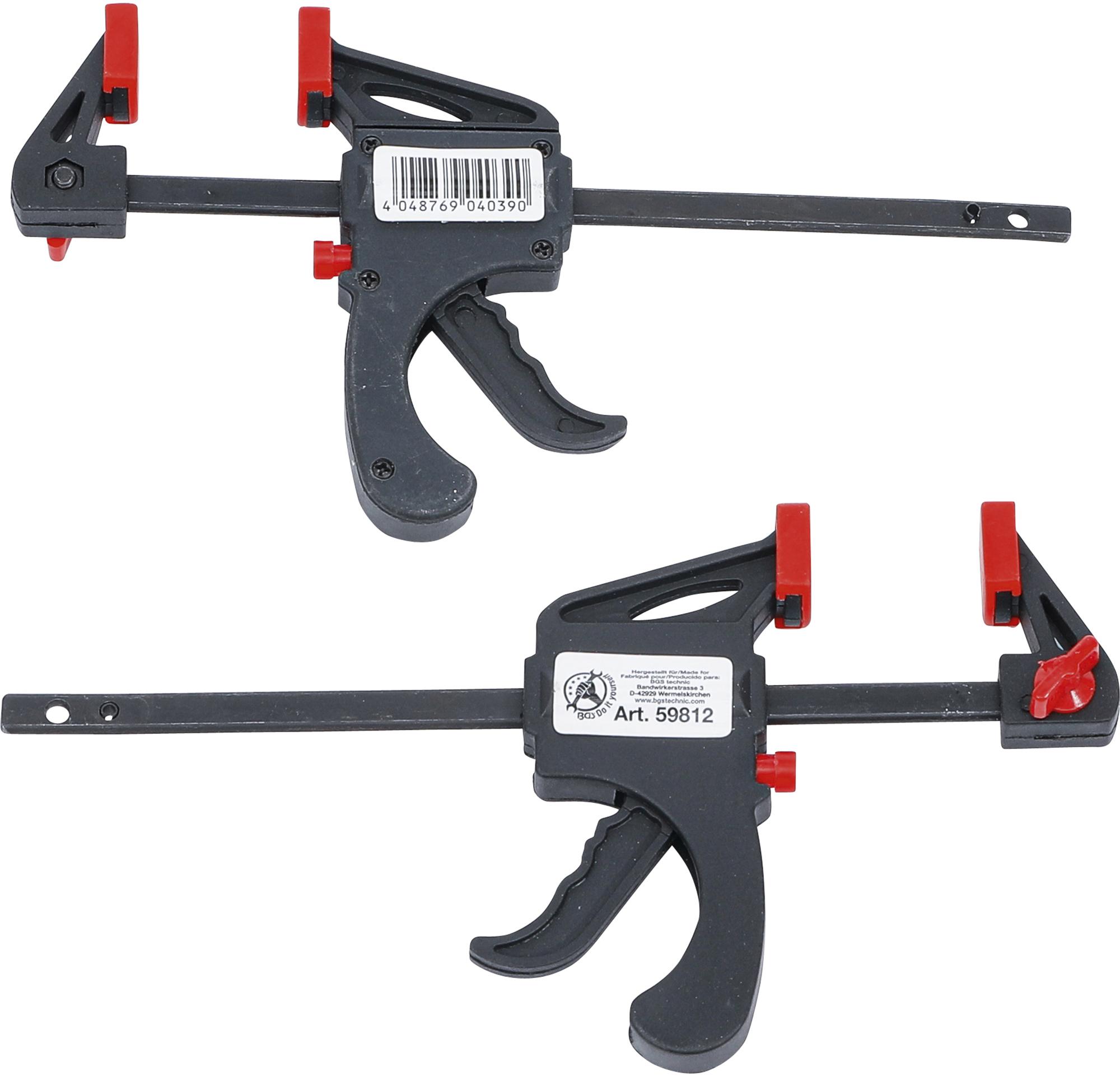 Ātrās darbības presēšanas skavu komplekts | 105 mm | 2 gab. (59812) - Image 2