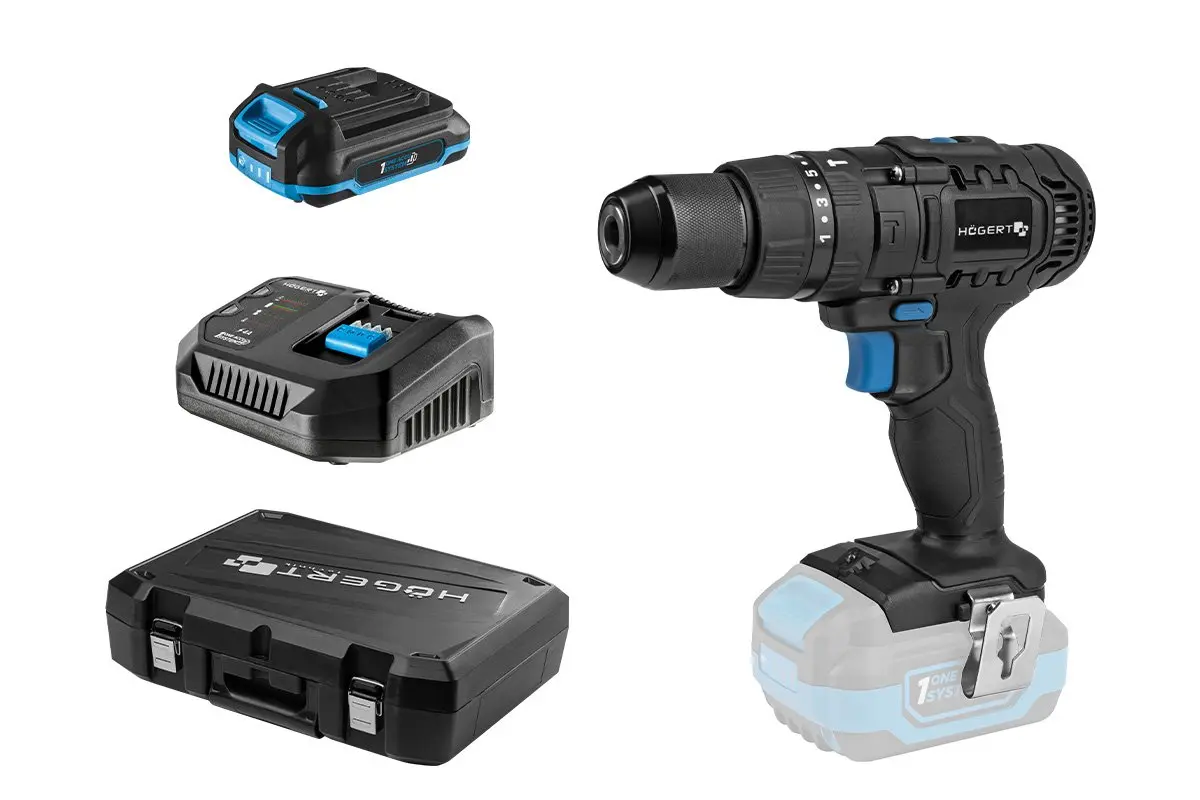 BEZVADU PERFORATORU KOMPLEKTS 18V HT2E245-B12PD HOGERT