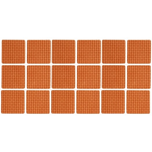 Pašlīmējošie mēbeļu paliktņi brūni 25x25mm 18gab. (74892)