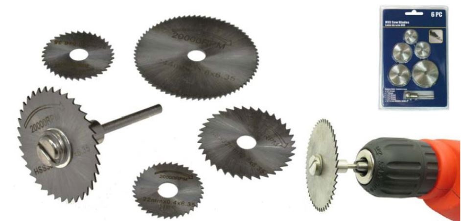 Griešanas disku komplekts | HSS | Φ22 Φ25 Φ32 Φ35 Φ44 mm | 6 gab. (SK2561)