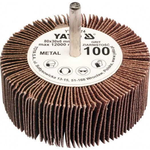 Tīrīšanas uzgalis, lapa | 80x30x6mm | P120 (YT-83375)