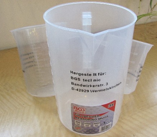 Graduētu plastmasas taru komplekts 500-1000-2000ml., 3gab. (9946 V)