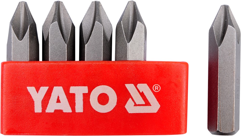 Trieciena skrūvgriežu uzgaļi | PH2 x 5 gab. (YT-2810)