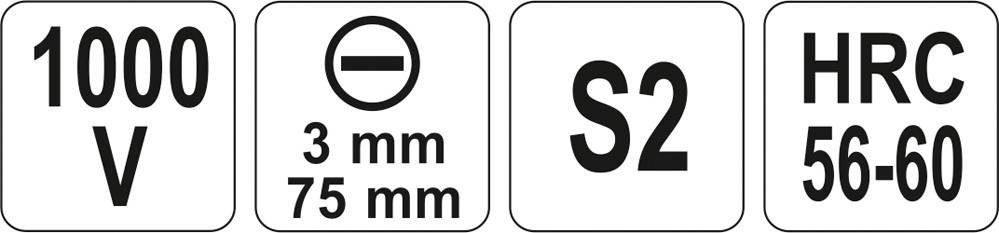 Izolēts skrūvgriezis elektriķim | 1000V | 3 x 75 mm (YT-2815) - Image 5
