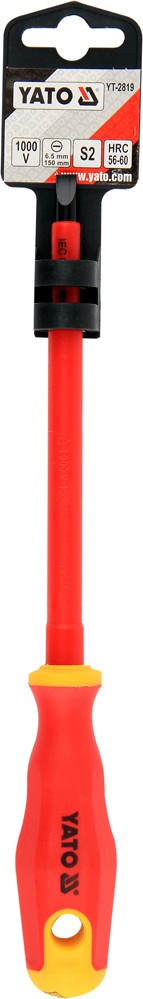 Izolēts skrūvgriezis elektriķim | 1000V | 6,5 x 150 mm (YT-2819)