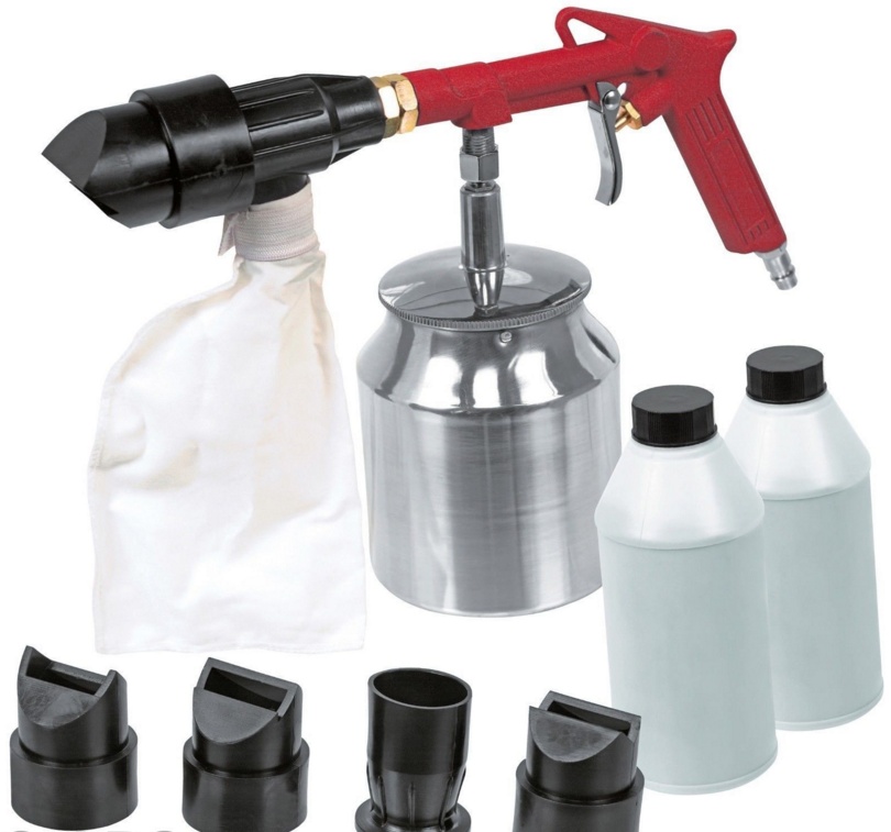 Smilšu strūkla ar 5 sprauslām un 1 kg smilšu (LD-05-500)