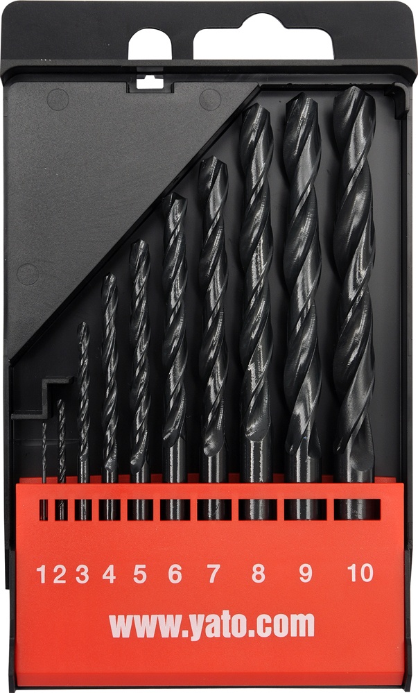 Metāla urbju komplekts | HSS DIN 338 | 1-10 mm | 10 gab. (YT-4461)