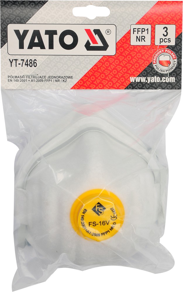 Respiratori ar vārstu CDC3V 3gab. (YT-7486)