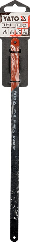 Asmeņi metālam | bimetāls / kobalts | 300 mm | 2 gab. (YT-3462)