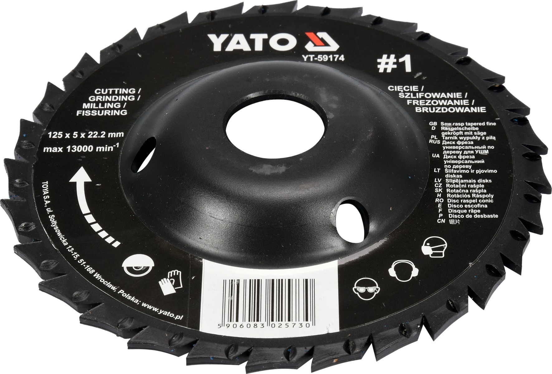 Disku/frēze kokam 125mm, No1 (YT-59174)