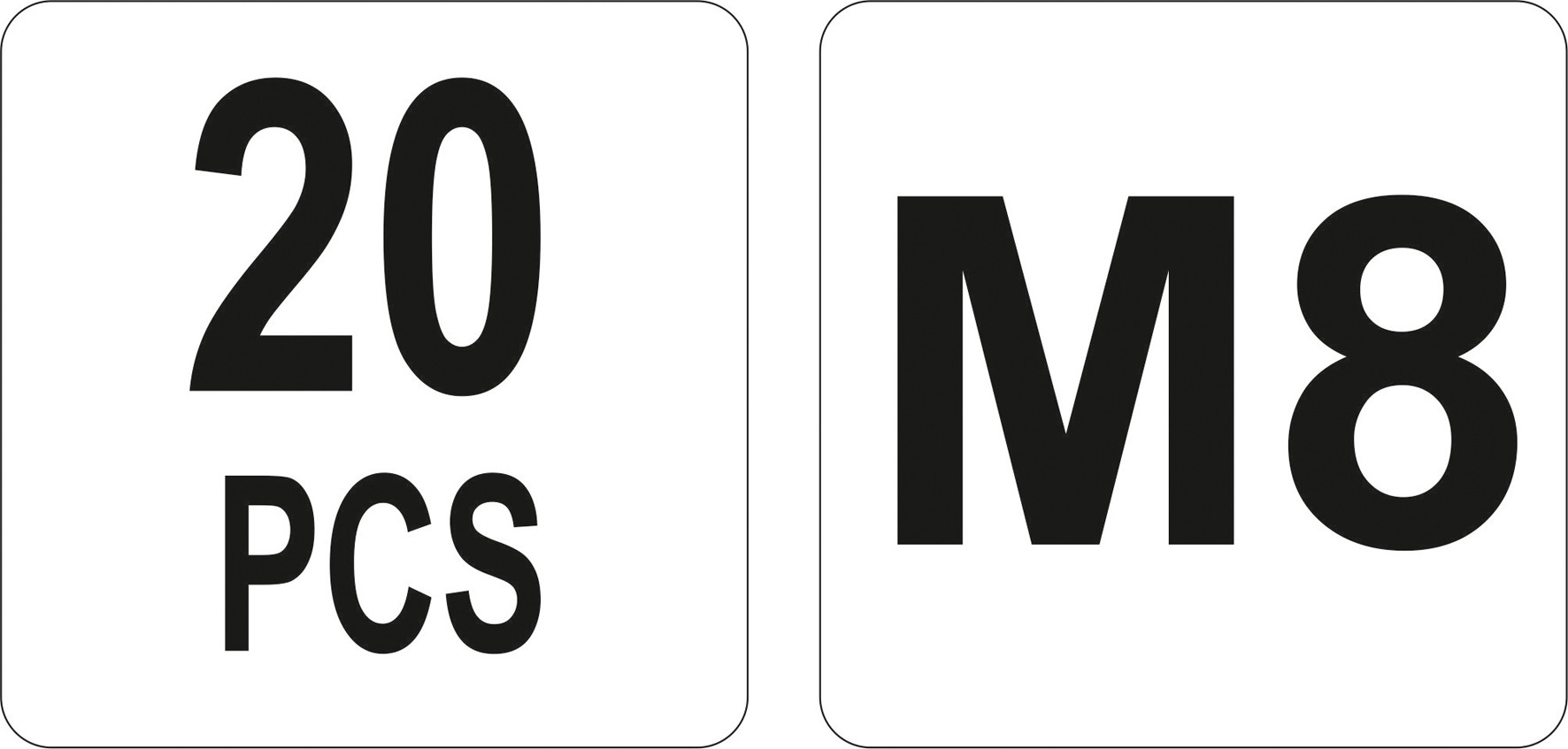 Vītņotas tērauda kniedes | M8/20 gab. (YT-36474) - Image 5