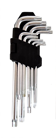 Garu izliektu taustiņu komplekts | T-star (Torx) T10 – T50 | 9 gab (ES10700)