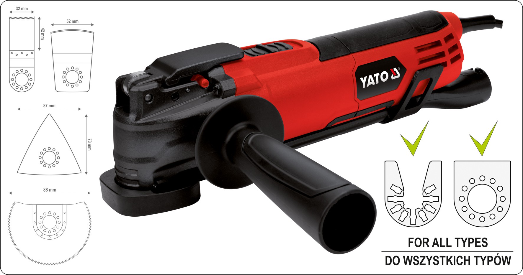 Daudzfunkcionāls instruments ar sūkšanu | 500 W (YT-82223) - Image 13