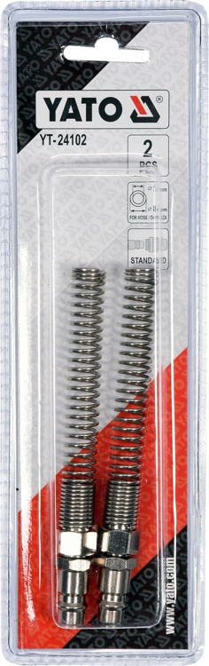 Ātrie savienotāji šļūtenēm (spraudņiem) ar atsperēm 5×8 mm, 2 gab. (YT-24102)