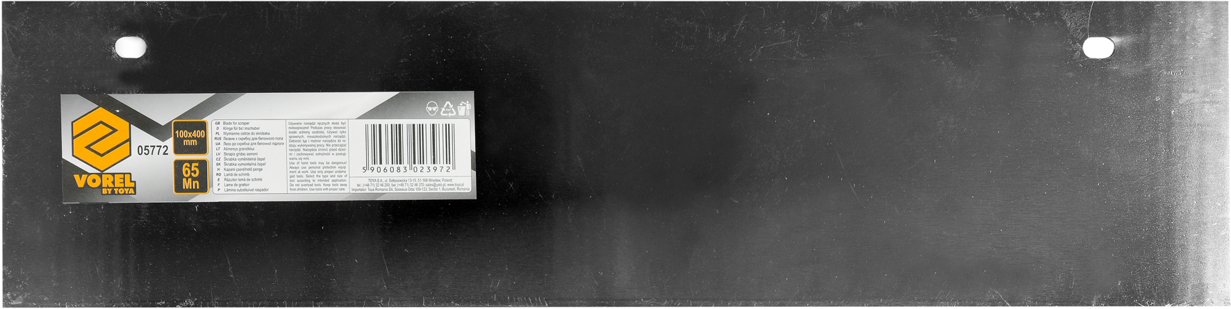 Betona skrāpēšanas asmens | L-400 x 100 mm (05772)