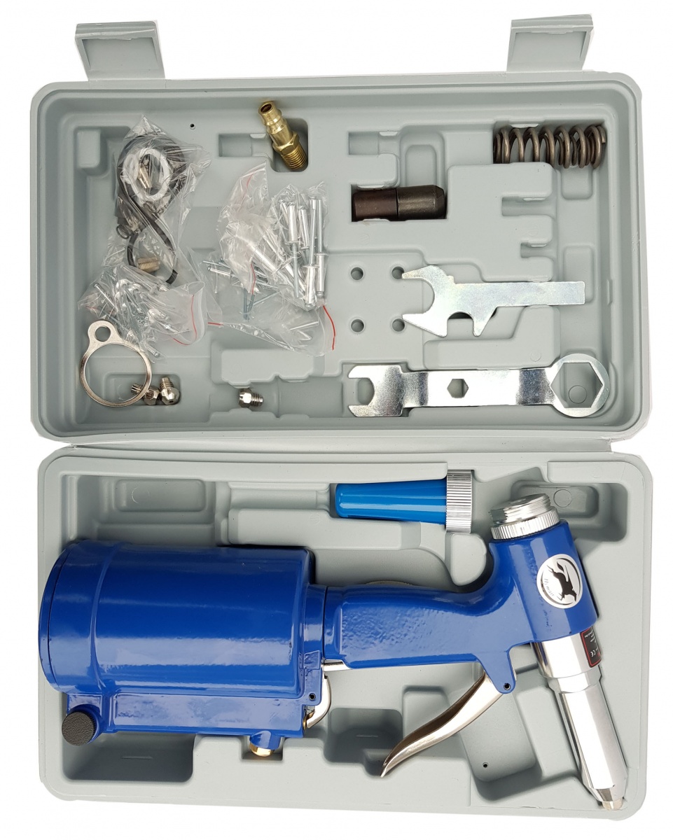 Pneimatiskais kniedētājs | koferī | 2,4–3,2–4,0–4,8 mm (AT-6015K)