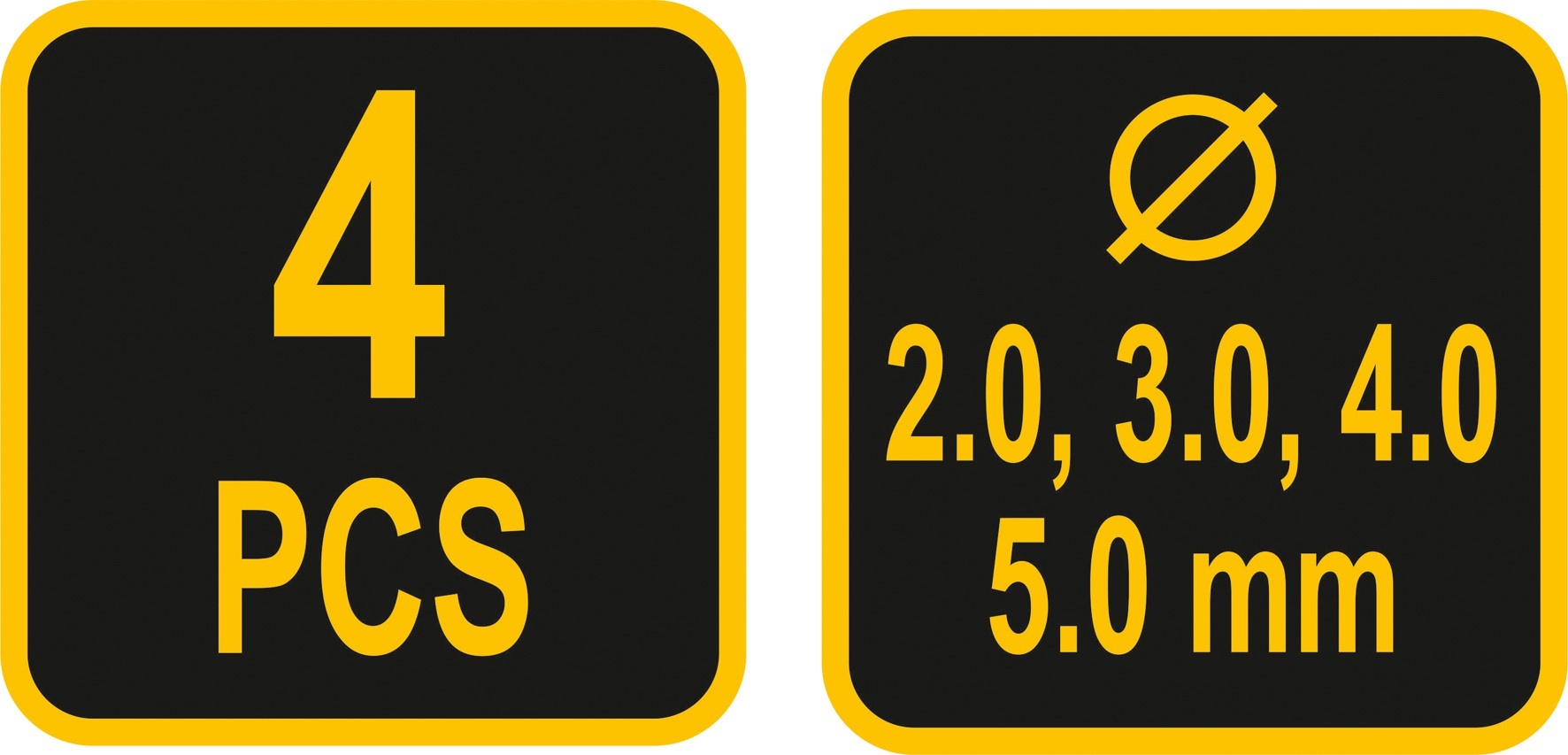 Rokas urbjmašīnu komplekts | 2,0-3,0-4,0-5,0 mm | 4 gab. (22431) - Image 5