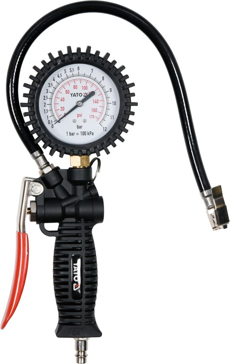Piepūšamā pistole ar manometru (YT-23703)