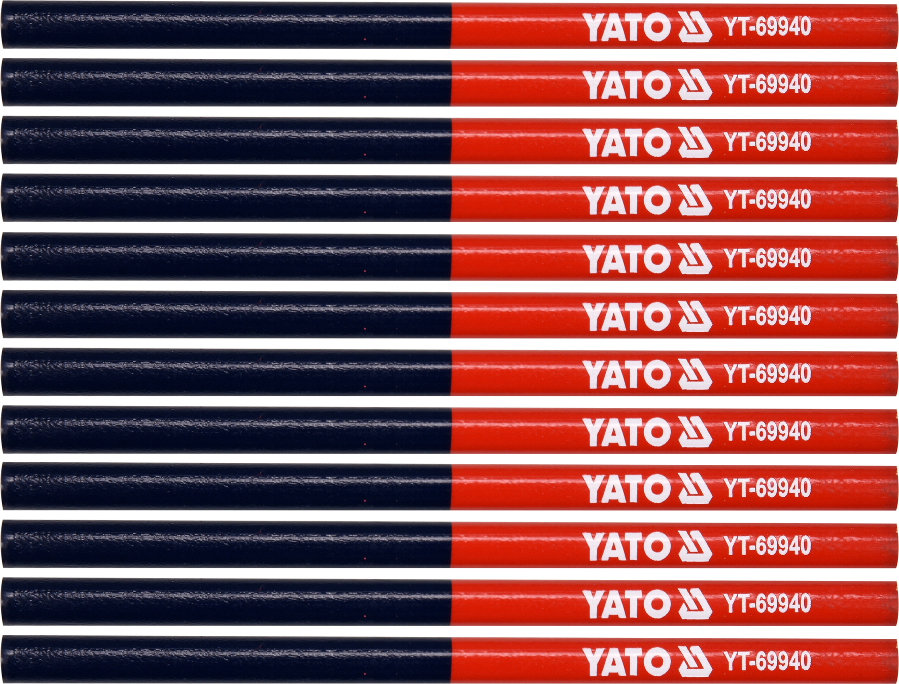 Divu krāsu zīmuļi | zils/sarkans | 12 gab. (YT-69940)