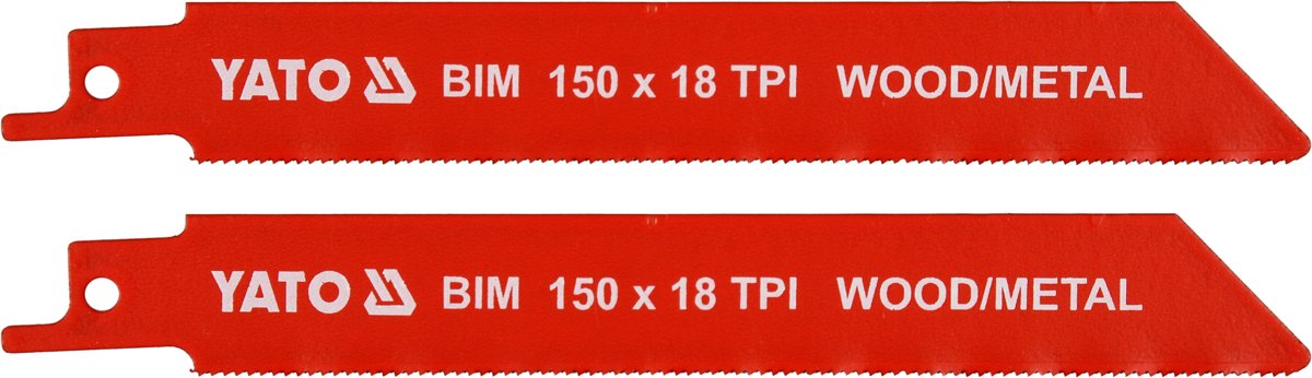 Zāģu asmeņi bīdāmiem slīpzāģiem | metālam | BIM 150 mm 18TPI 2 gab. (YT-33931)