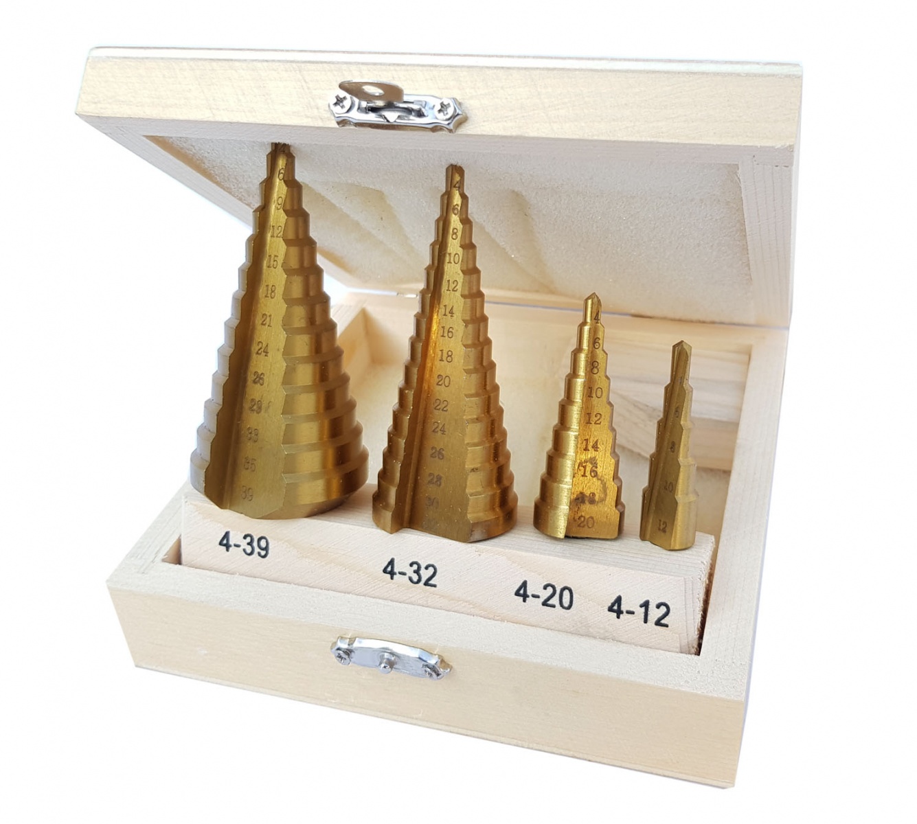 Pakāpju urbji urbumu paplašināšanai | 4-12, 4-20, 4-32, 4-39mm | 4 gab. (EB-4346)