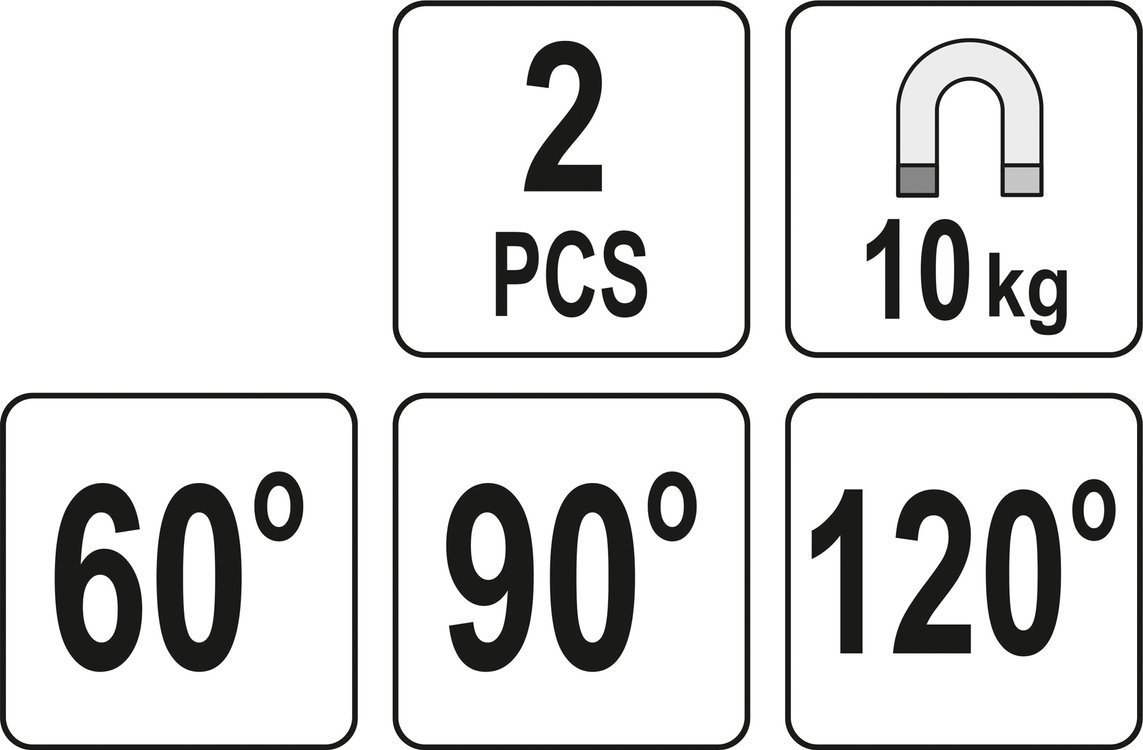 Magnētiskie turētāji metināšanas darbiem | L tips | 10 kg / 2 gab. (YT-08721) - Image 9
