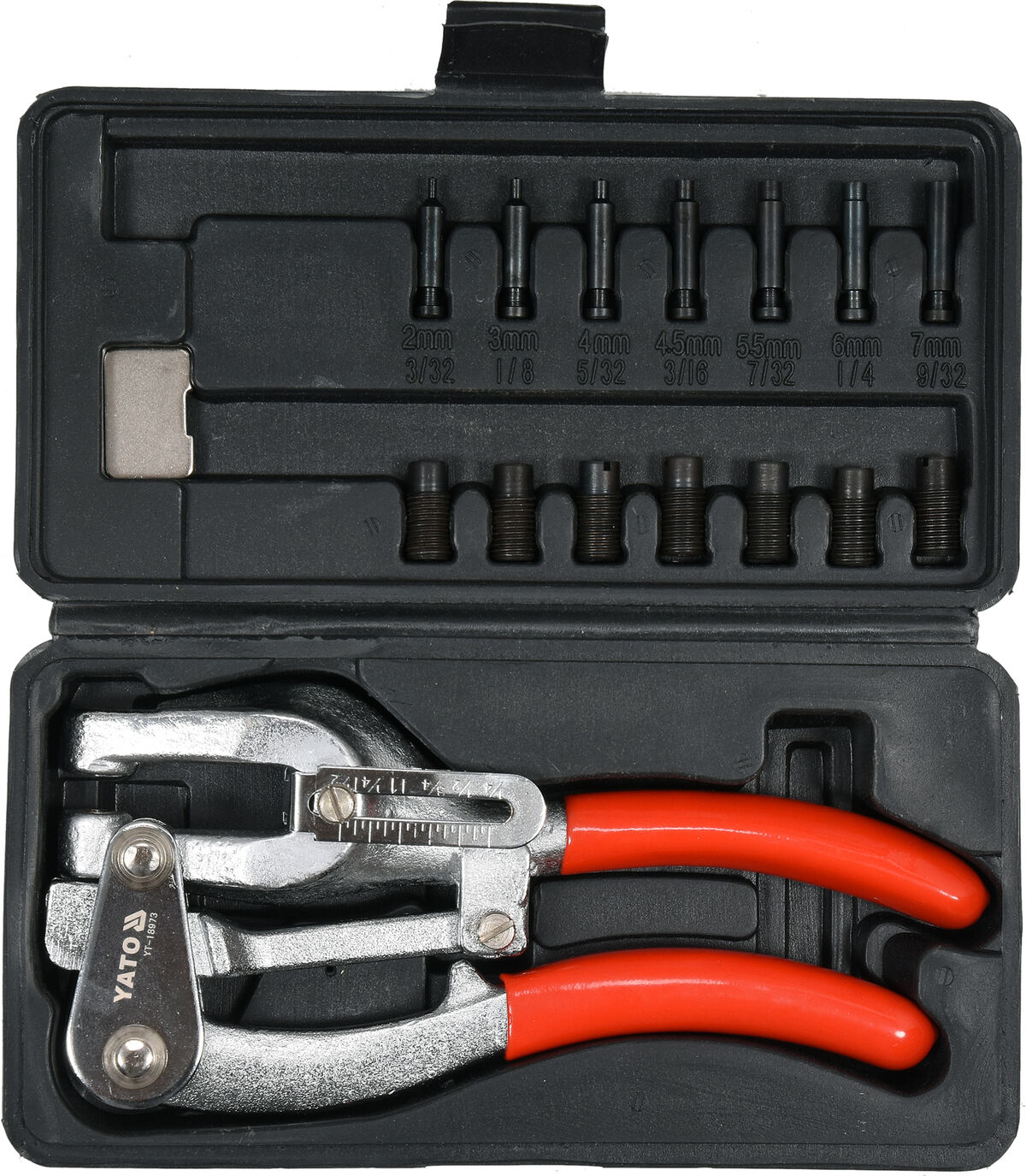 Knaibles caurumu izgatavošanai metālā | 7 izmēri | 16 gab. (YT-18973)