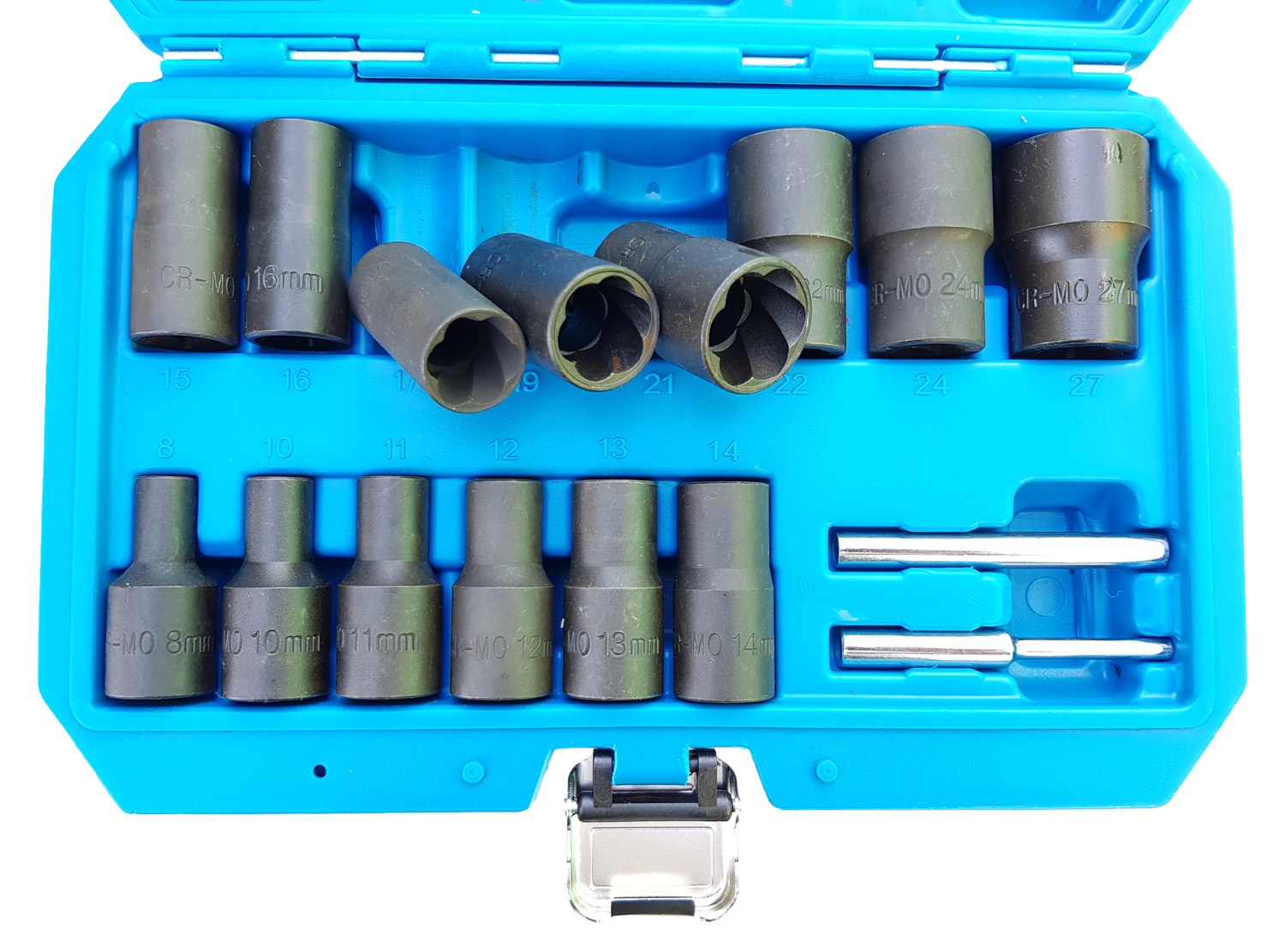 Īpašs galviņu komplekts / skrūvju nosūcēji | 12,5 mm (1/2 collas) | 8–27 mm | 16 gab. (SK2016185)