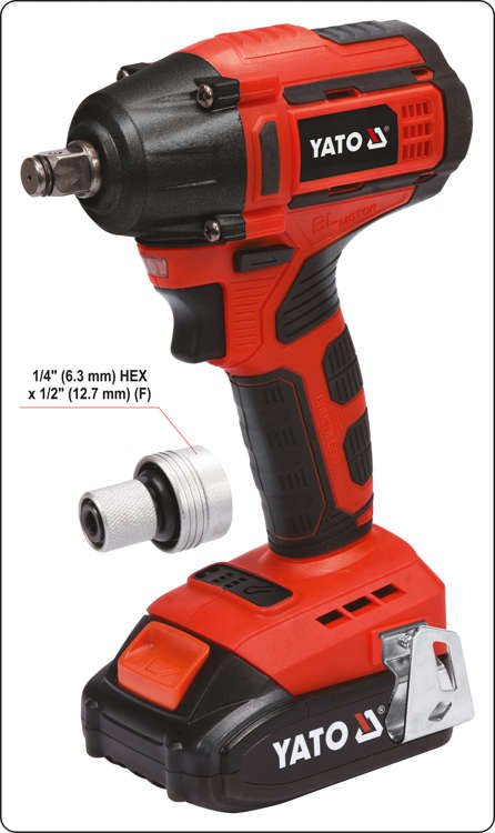 Akumulatora triecienatslēga | bez suku | Li-ion | 3,00 mAh | 250 Nm | 18 V (YT-82802)