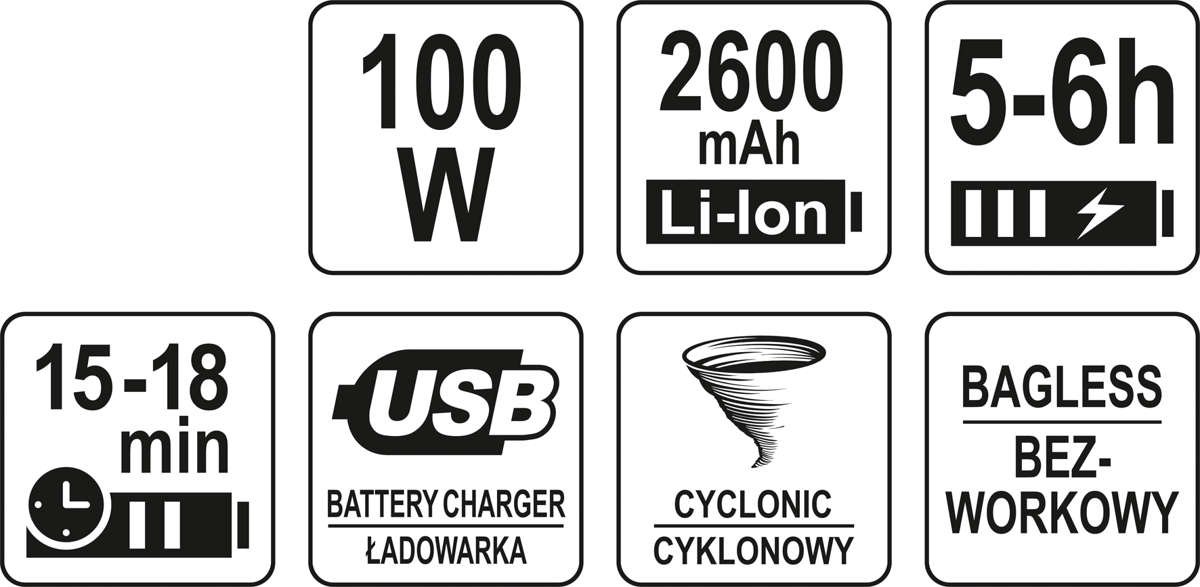 Auto putekļu sūcējs | pistoles tips | ar akumulatoru darbināms | 100 W (82971) - Image 14