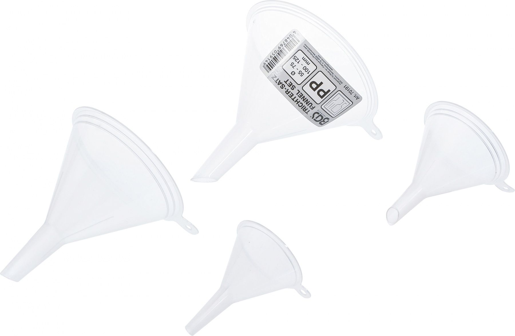 Piltuves komplekts | pārtikas nekaitīgs | Ø 55 – 125 mm | 4 gab. (70191)