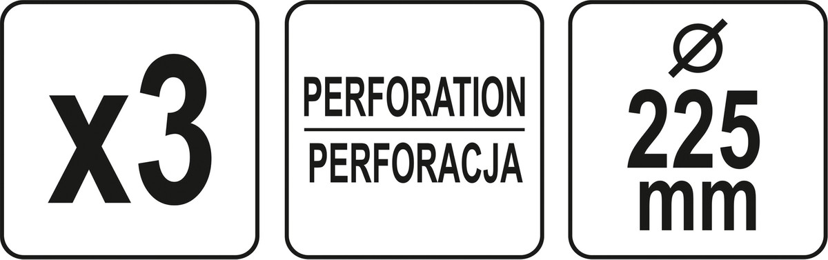 Perforēts slīpēšanas disks ar Velcro | P60 | 225 mm | 3 gab. (YT-846003) - Image 5