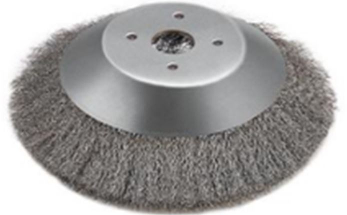 Nezāļu slaucītāja zāles trimmeris gofrēta stiepļu birste | 150 mm (DB0150W)