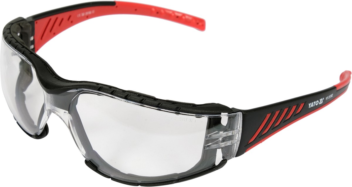 Drošības brilles, ērtas | neaizsvīstošs | UV filtrs | melns (YT-73702)