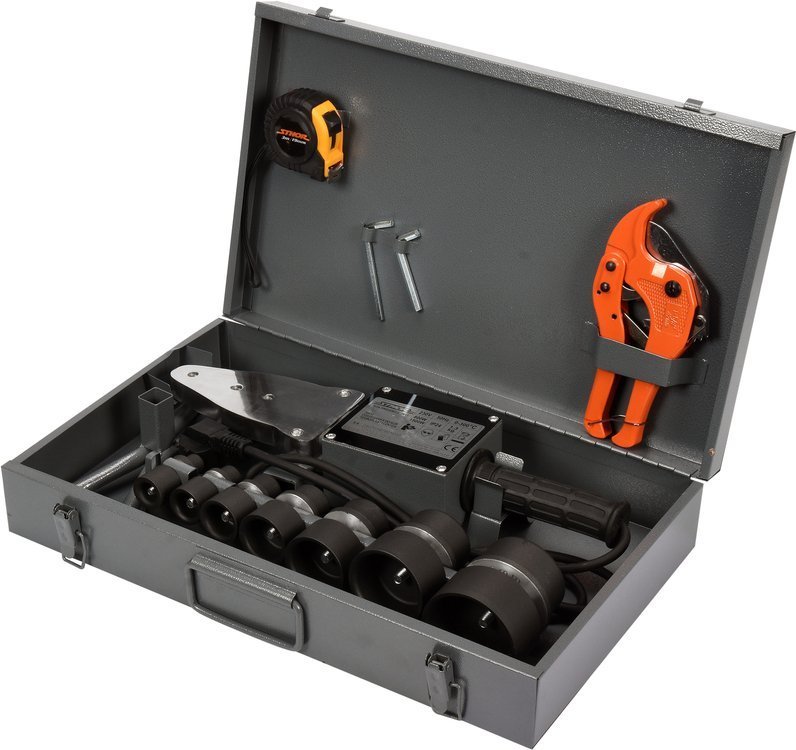 Plastmasas cauruļu (PVC) metināšanas iekārta | 0-300C | ar komplektu (78910)