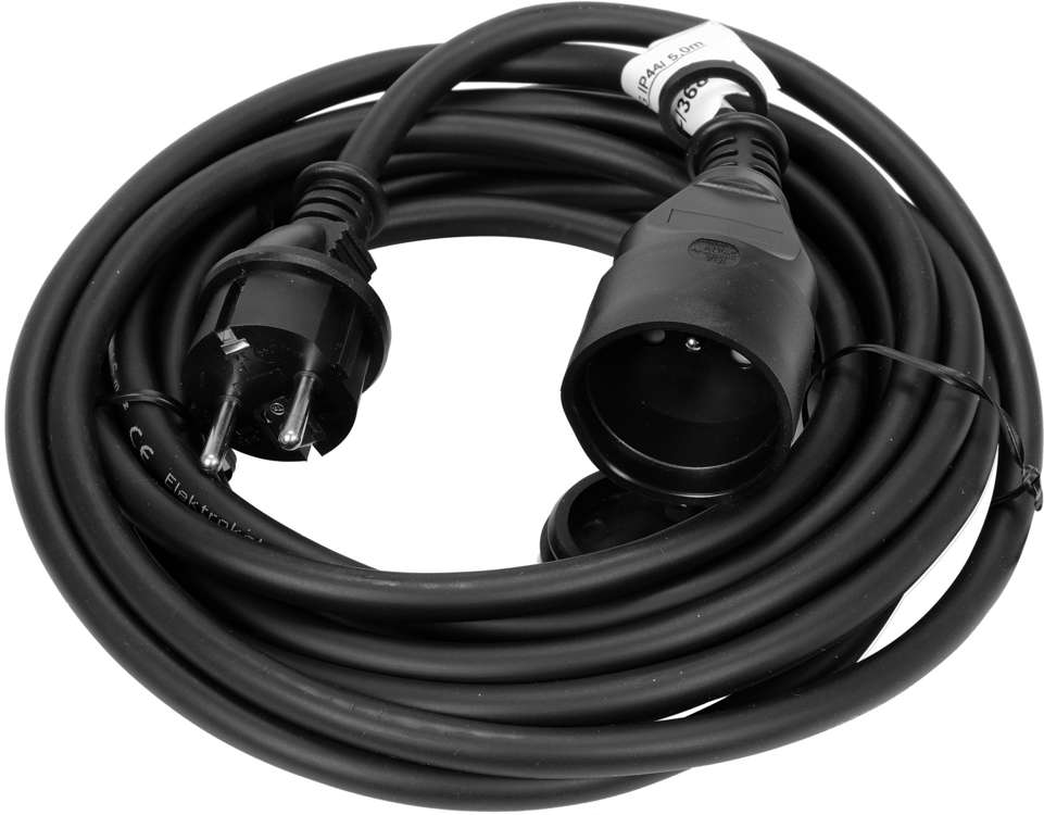 Pagarinātāja kabeļa gumijas IP44, 3×1,5 mm2 5 m (YT-8111)