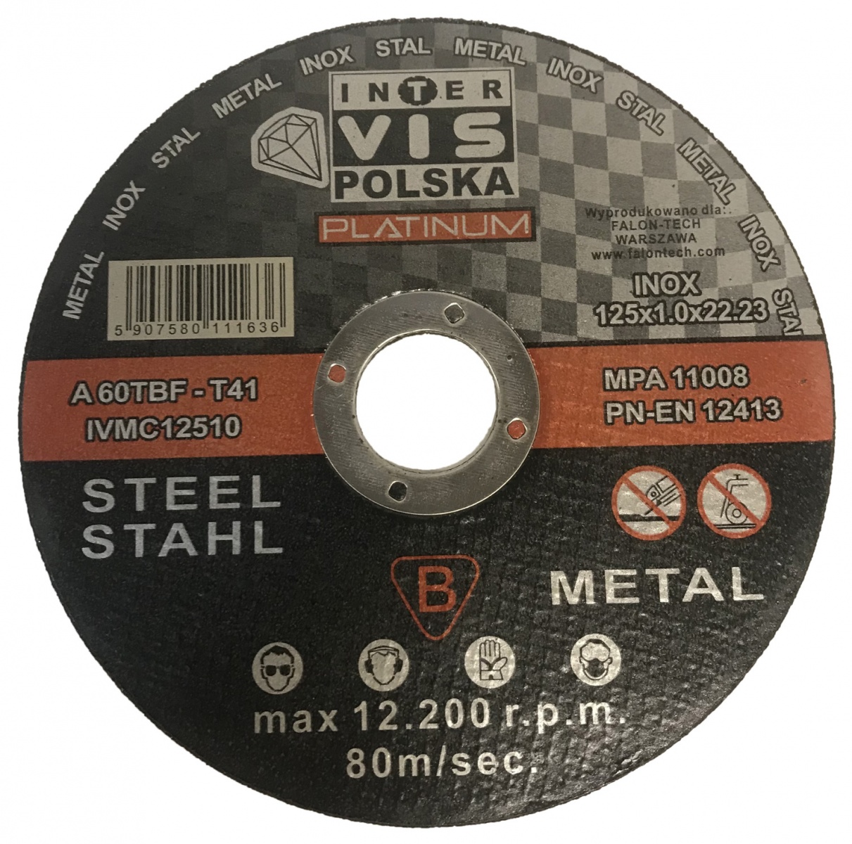 Griešanas disks metālam | 125×1.0x22,23 (SK11008)