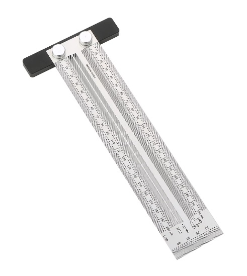 Marķēšanas/skrāpēšanas lineāls | nerūsējošais tērauds | T veida | 200 mm (SR200)