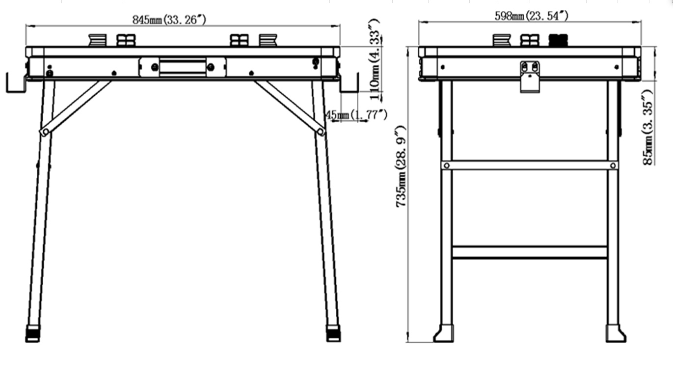 Pārnēsājams darbgalds ar kastēm, savienotājiem un F tipa skavām (WB33C) - Image 26
