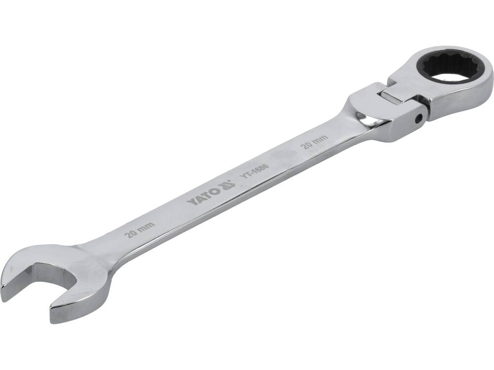 Sprūdrata uzgriežņu atslēga ar grozāmu galvu | 20 mm (YT-1686)