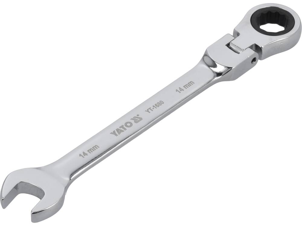 Sprūdrata uzgriežņu atslēga ar grozāmu galvu | 14 mm (YT-1680)
