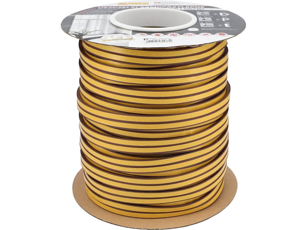 Līmlente logiem, durvīm 100m, P-profils, brūns (76766)